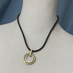 Gold and Silver Pendant Necklace